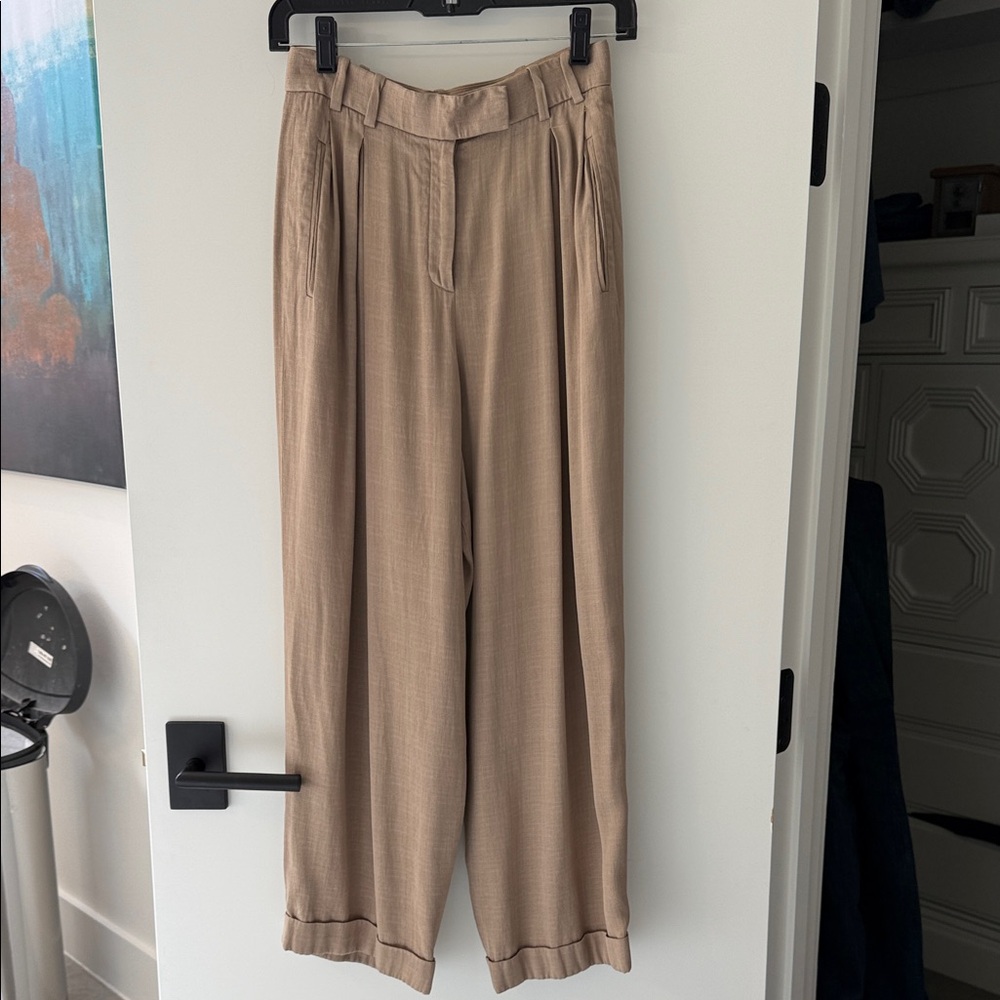 The Row Beige Textured Trousers